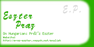 eszter praz business card